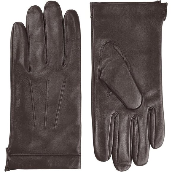 Harssidanzar Men's Sheepskin Leather Gloves, Warm Cashmere Lined, Touch Screen - Picture 4 of 5